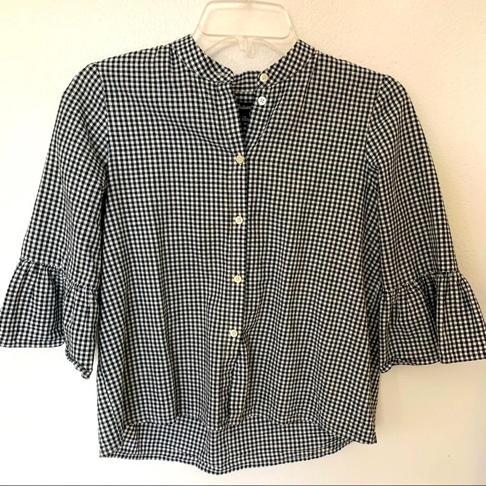 Cropped Gingham Madewell Blouse